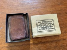 Usado, Vintage 1970’s Levi’s Orange Tab carteira bifold couro/denim pátina rara com caixa comprar usado  Enviando para Brazil