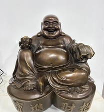 Statua buddha happy usato  Spedire a Italy