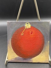 Painel de lona artista Matt Finley 3x3”, óleo sobre algodão, enfeite de Natal vermelho 2018 comprar usado  Enviando para Brazil