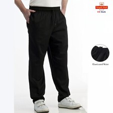 Black chef trouser for sale  DUDLEY
