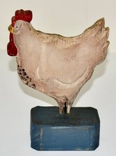 Galo de madeira vintage esculpido à mão pintado comprar usado  Enviando para Brazil
