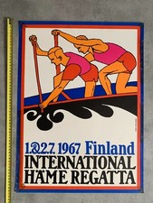 Internationale Hame Regatta rowing canoe kayak finland vintage poster comprar usado  Enviando para Brazil