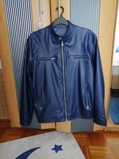 Herren kunstlederjacke blau gebraucht kaufen  Hebertshausen