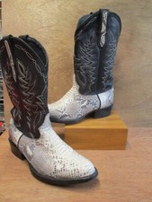 Botas de caubói Cavenders em excelente estado usado couro preto cinza píton cobra faroeste 8,5EE comprar usado  Enviando para Brazil