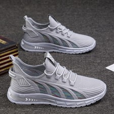 Tênis de corrida masculino confortável respirável malha tênis casual masculino comprar usado  Enviando para Brazil