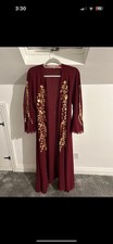 Burgundy open abaya for sale Burgundy open abaya for sale  LUTON