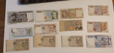 Lot 12 Billets Banknote Italie 500 à 10000 Lire 1969 à 1990 segunda mano  Embacar hacia Argentina