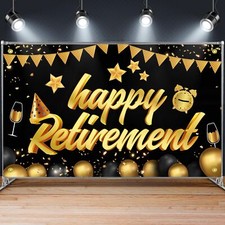 Happy retirement backdrop for sale  Lathrop
