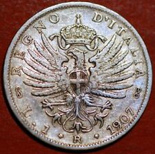 Usado, 1907 Lira Reino Italiano Vittorio Emanuele III KM#32 comprar usado  Enviando para Brazil