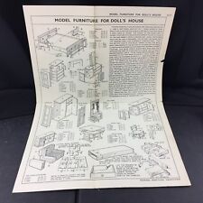 POSTER IMPRESSO VINTAGE COMO FAZER MÓVEIS MODELO BONECAS PLANTAS DE CASA , usado comprar usado  Enviando para Brazil