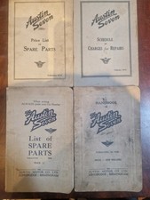 Austin seven handbook for sale  ABERGAVENNY
