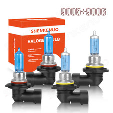 Usado, 9005 9006 kit combo de faróis de halogênio lâmpadas 5K feixe alto baixo super branco brilhante comprar usado  Enviando para Brazil