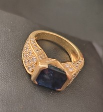 Chevalière 18k saphir d'occasion  Lagny-sur-Marne