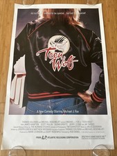 RARO Original 1985 TEEN WOLF Filme Pôster Michael J Fox 27x41 Jaqueta Rolada Traseira, usado comprar usado  Enviando para Brazil