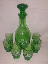 Grüne karaffe glas gebraucht kaufen  Bischofsheim i.d.Rhoen