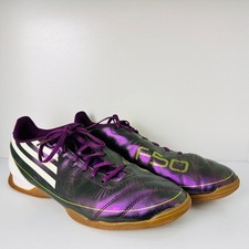 Chuteiras de futsal Adidas F50 masculinas futebol indoor EUA 11,5 Reino Unido 11 UE 46 roxas comprar usado  Enviando para Brazil
