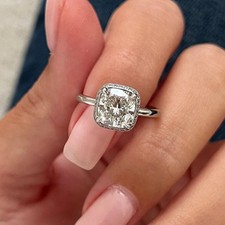 Cushion cut moissanite for sale  Floral Park