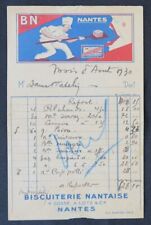 Facture 1930 biscuiterie d'occasion  Nantes-