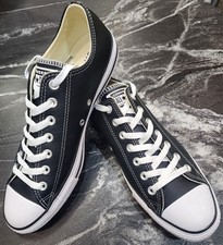 Tênis CONVERSE All Star masculino cano baixo couro preto branco Chuck Taylor M 10.5  comprar usado  Enviando para Brazil