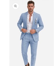 Leinenanzug herren blau gebraucht kaufen  Hille