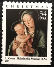 2001 Scott 3536 - 34¢ - COSTA MADONNA & CHILD - Folheto selo único - Estado perfeito, sem marca de charneira comprar usado  Enviando para Brazil