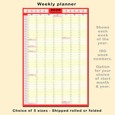 2026 weekly wall for sale  READING