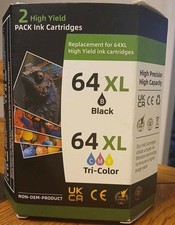 Cartuchos de tinta HP compatíveis 64XL preto e 64 tricolor validade 26/05 lacrados  comprar usado Cartuchos de tinta HP compatíveis 64XL preto e 64 tricolor validade 26/05 lacrados  comprar usado  Enviando para Brazil