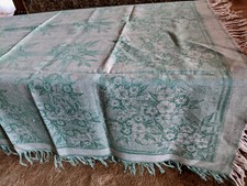 Tischdecke fransen grün gebraucht kaufen  Deutschland