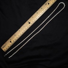 Usado, Corrente de corda italiana feita à mão prata esterlina 925 | 4mm | 26" | - Exatamente mostrado! comprar usado  Enviando para Brazil