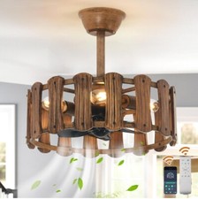 Ventilador de teto enjaulado 18 polegadas com luz, lustre de fazenda (leia a descrição) comprar usado  Enviando para Brazil