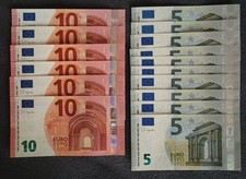 Euro - Juego de billetes de 10, 5 euros, UNC segunda mano  Embacar hacia Mexico