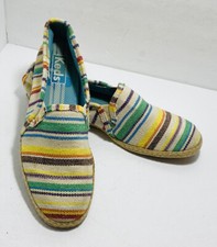 Sapatos Keds listrados espadrille étnico boho feminino 8 casual slip on mocassins de juta, usado comprar usado  Enviando para Brazil