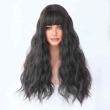 Usado, Perucas ombre longas onduladas peruca de fibra natural encaracolada para mulheres meninas festa cabelo falso comprar usado  Enviando para Brazil