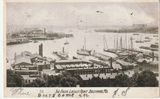Baltimore MD The Basin Locust Point 1906 navios, cais, edifícios, usado comprar usado  Enviando para Brazil
