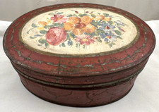 Caixa de vaidade vintage antiga oval floral articulada metal lata armazenamento doces comprar usado  Enviando para Brazil