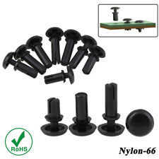 Rebites de náilon liso preto plástico rebite de pressão adequado para diâmetro de furo 2mm 3mm 4mm 5mm 6mm comprar usado  Enviando para Brazil