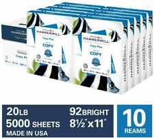 Papel de cópia para impressora Hammermill 10 REAM 8,5 x 11 branco 20 lb. 5000 FOLHAS comprar usado  Enviando para Brazil