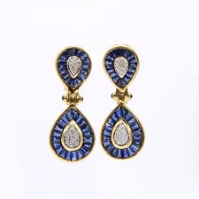 Boucles oreilles saphirs d'occasion  Nice-