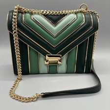 Usado, Bolsa de ombro Michael Kors Whitney acolchoada verde couro tricolor corrente comprar usado  Enviando para Brazil