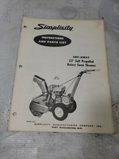 Simplicity sno away for sale  Fredonia