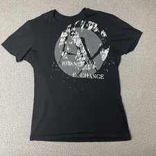 Camiseta masculina Armani Exchange preta tamanho médio gráfica comprar usado  Enviando para Brazil