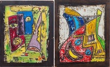 Signed vintage acrylic for sale  Scranton