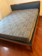 Letto matrimoniale noce usato  Roma