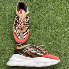 Tênis Versace Chain Reaction Masculino 42 EUA Tamanho 9 Leopardo, usado comprar usado  Enviando para Brazil
