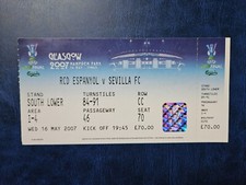 Używany, RZADKI BILET 2006/2007 FINAL PUCHAR UEFA ESPANYOL - SEVILLA FC na sprzedaż  PL