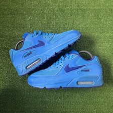 Nike Air Max 90 Junior raro azul inundação EUA 7Y tênis de couro 307793 408 comprar usado  Enviando para Brazil