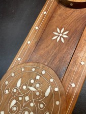 Porta-livros dobrável vintage de madeira com osso embutido à mão madeira 14-23" comprar usado Porta-livros dobrável vintage de madeira com osso embutido à mão madeira 14-23" comprar usado  Enviando para Brazil