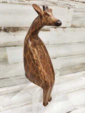 Prateleira girafa esculpida à mão Sitter Quênia Africana 8""  comprar usado  Enviando para Brazil