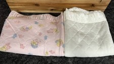 Cobertor de berço conforto vintage acabamento acetinado Lovey Baby Blankie gatos rosa creme cães comprar usado  Enviando para Brazil