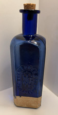 RARO 1895 WILLIAM WARNER CHEMIST ELIXIR PHILADELPHIA GARRAFA ROTULADA AZUL COBALTO comprar usado  Enviando para Brazil